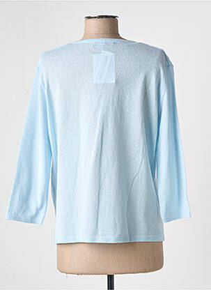 Pull coupe cintrée manches 3/4 bleu I.ODENA femme
