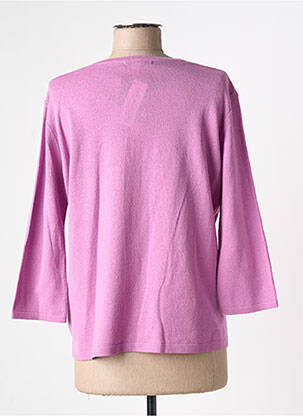 Pull coupe cintrée manches 3/4 rose I.ODENA femme