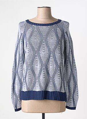 Pull resserrée sur le bas manches longues bleu MARBLE femme