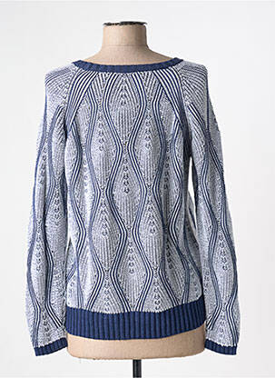 Pull resserrée sur le bas manches longues bleu MARBLE femme