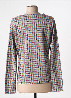 Pull tissage chiné manches longues gris I.ODENA femme