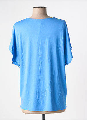 T-shirt imprimé fantaisie manches courtes bleu BARBARA LEBEK femme