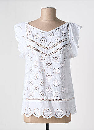 Top manches courtes manches courtes blanc MD'M femme