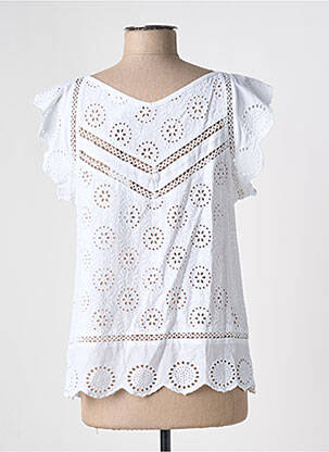 Top manches courtes manches courtes blanc MD'M femme