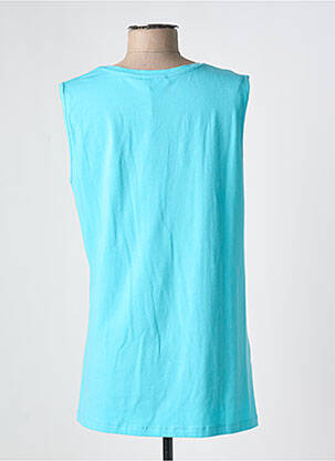 Débardeur stretch sans manche bleu DOLCEZZA femme