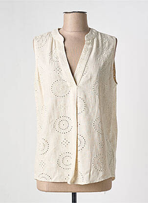 Blouse manches courtes manches courtes beige ESQUALO femme