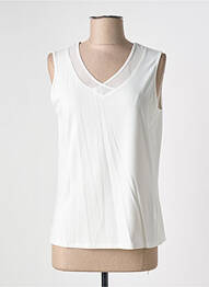 Débardeur col v sans manche beige BARBARA LEBEK femme