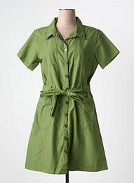Robe courte manches courtes manches courtes vert MD'M femme