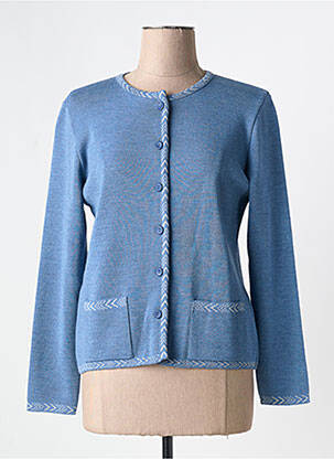 Gilet manches longues stretch bleu I.ODENA femme