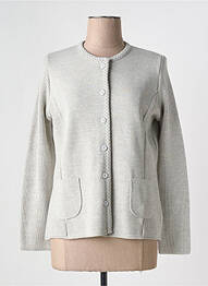 Gilet manches longues stretch gris I.ODENA femme