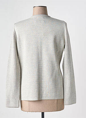 Gilet manches longues col rond gris I.ODENA femme