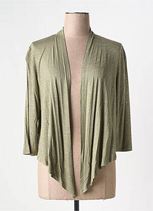Gilet manches longues manches 3/4 vert MARBLE femme