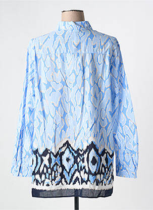 Tunique manches longues légère et transparente bleu BARBARA LEBEK femme