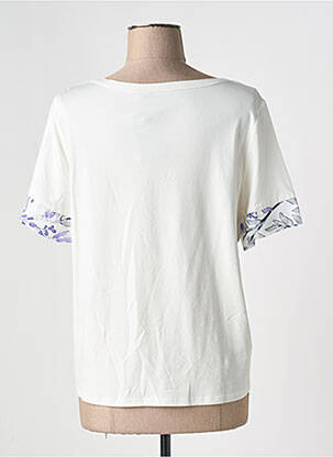 T-shirt stretch manches courtes beige FRANK WALDER femme