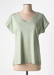 T-shirt vert I.ODENA pour femme seconde vue