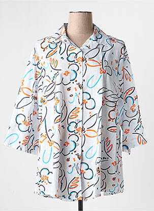 Tunique manches longues blanc COULEURS DU TEMPS pour femme