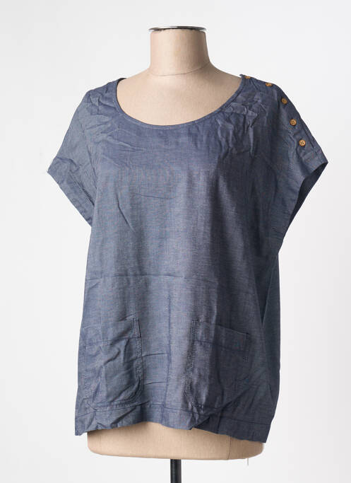 Blouse manches courtes manches courtes bleu TINSELS femme
