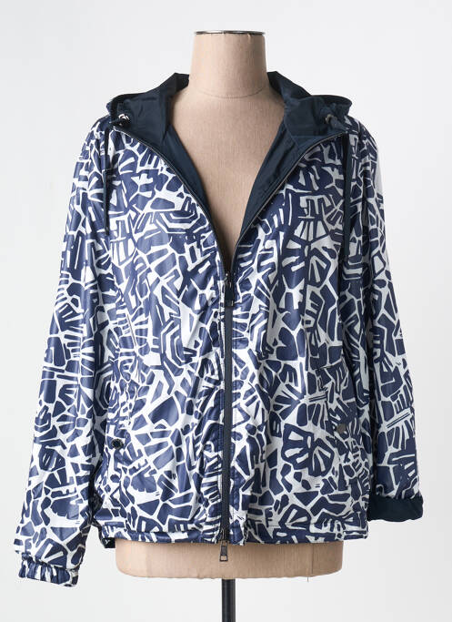 Coupe-vent poches a capuche bleu BARBARA LEBEK femme