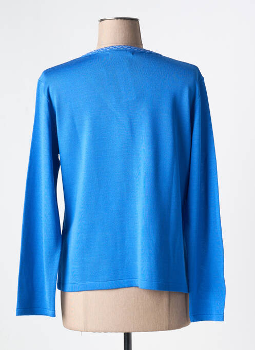 Gilet manches longues bleu I.ODENA pour femme