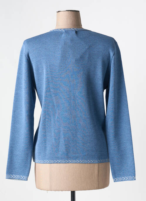 Gilet manches longues bleu I.ODENA pour femme