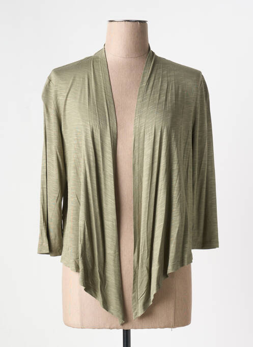 Gilet manches longues manches 3/4 vert MARBLE femme