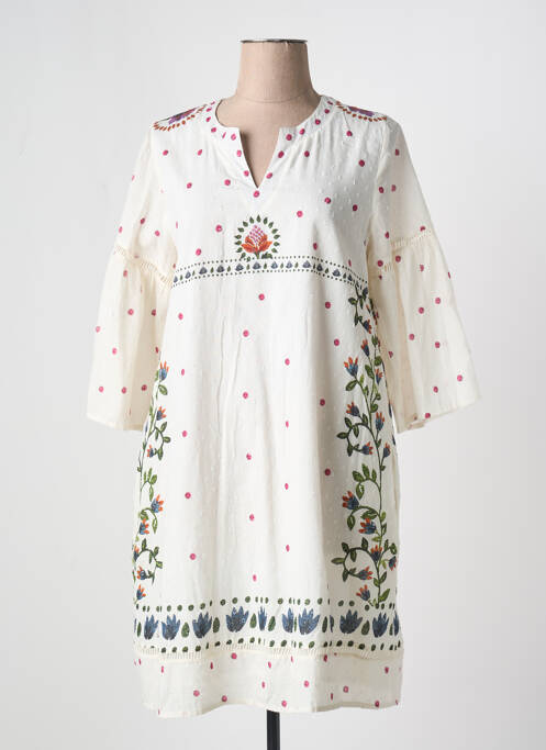 Robe courte beige MD'M pour femme