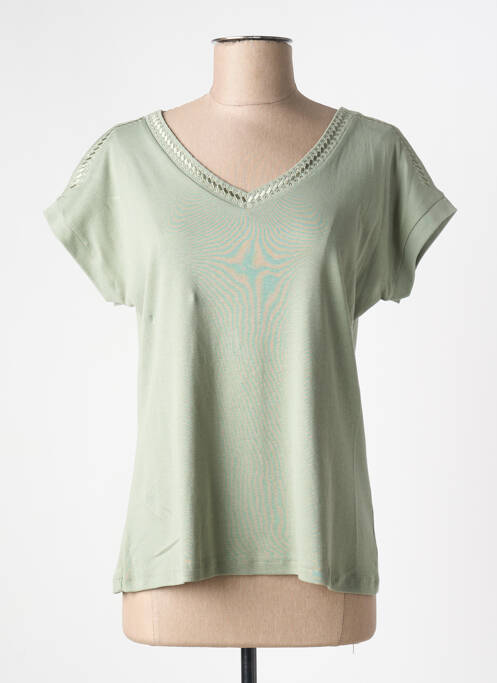 T-shirt vert I.ODENA pour femme