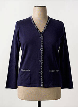 Gilet manches longues stretch bleu I.ODENA femme