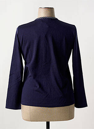 Gilet manches longues stretch bleu I.ODENA femme