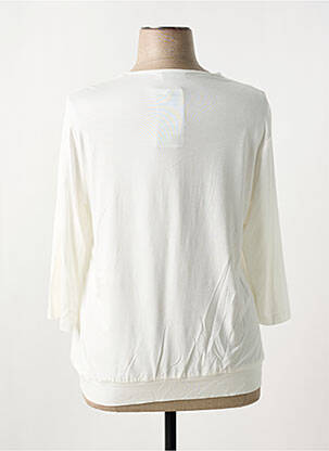 Blouse col rond manches 3/4 beige FRANK WALDER femme
