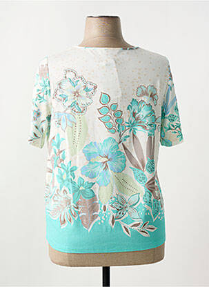 T-shirt stretch manches courtes bleu FRANK WALDER femme