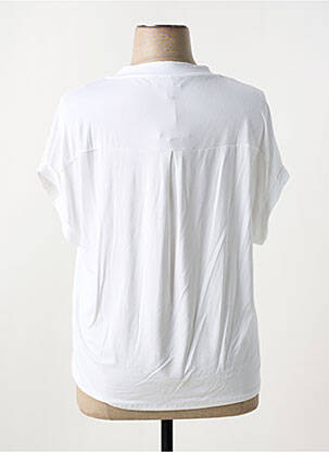 T-shirt col v manches courtes blanc MARBLE femme