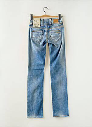 Jeans coupe droite effet usé délavé taille basse bleu PEPE JEANS femme
