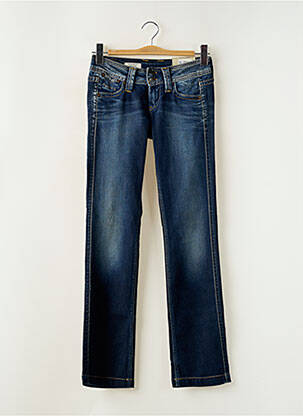 Jeans coupe droite stretch taille basse bleu PEPE JEANS femme