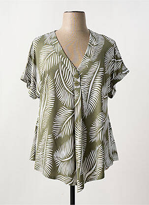 Tunique manches courtes vert MARBLE pour femme