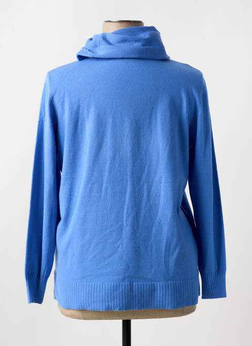 Pull col roulé coupe cintrée manches longues bleu BARBARA LEBEK femme