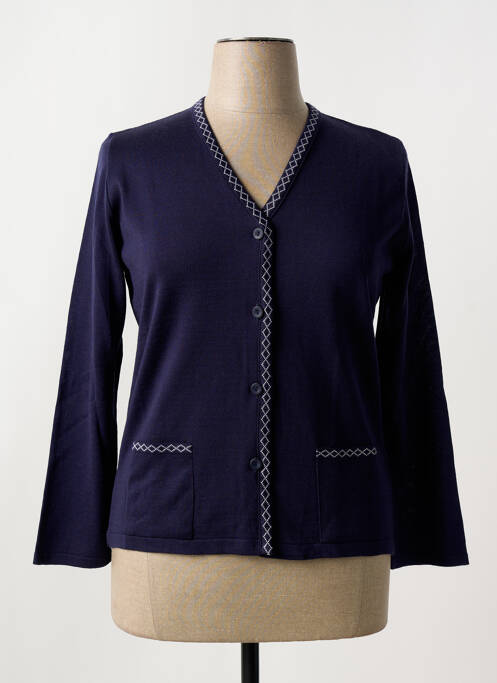 Gilet manches longues bleu I.ODENA pour femme