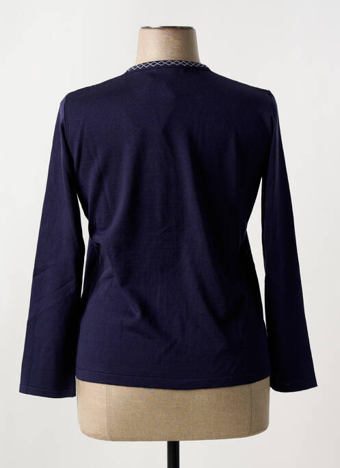 Gilet manches longues bleu I.ODENA pour femme