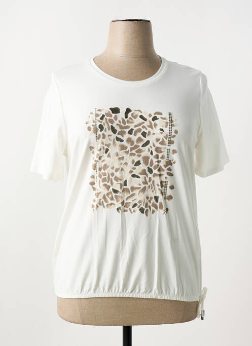 T-shirt beige FRANK WALDER pour femme