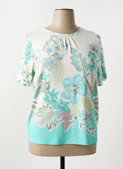 T-shirt bleu FRANK WALDER pour femme