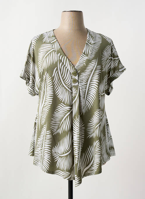 Tunique manches courtes vert MARBLE pour femme