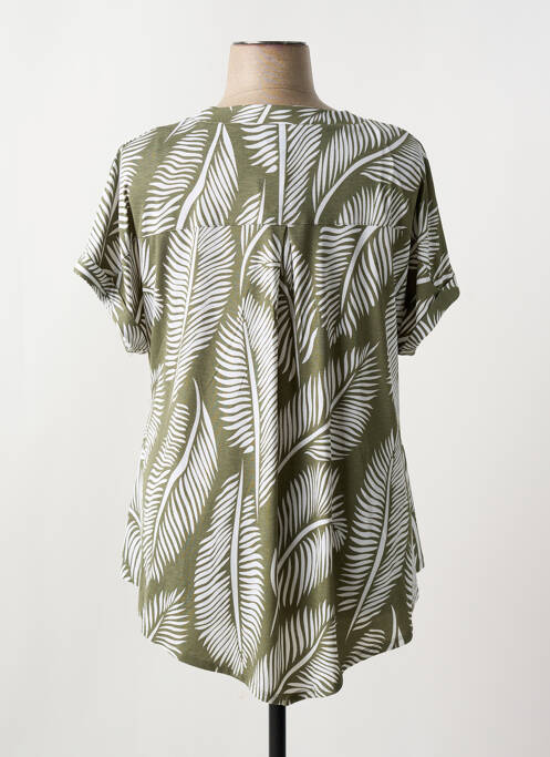 Tunique manches courtes vert MARBLE pour femme