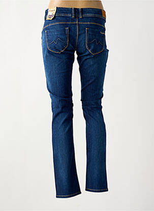 Jeans coupe slim fermeture zippée sous rabat boutonné bleu PEPE JEANS femme