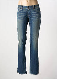Jeans coupe slim effet usé délavé taille basse bleu G STAR femme
