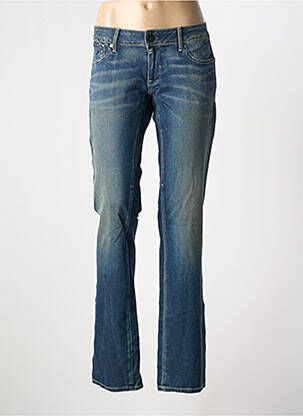 Jeans coupe slim effet usé délavé taille basse bleu G STAR femme