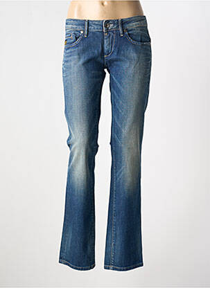 Jeans coupe droite stretch taille basse bleu G STAR femme