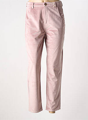 Pantalon slim taille haute taille haute rose IMPREVU femme