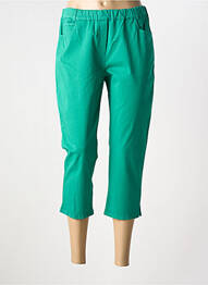 Pantacourt stretch taille normale vert GUY DUBOUIS femme