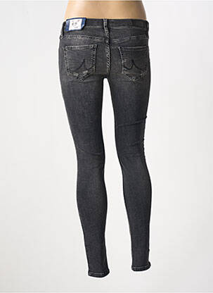 Jeans skinny effet usé délavé taille basse noir LTB femme