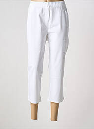 Pantacourt stretch taille normale blanc GUY DUBOUIS femme